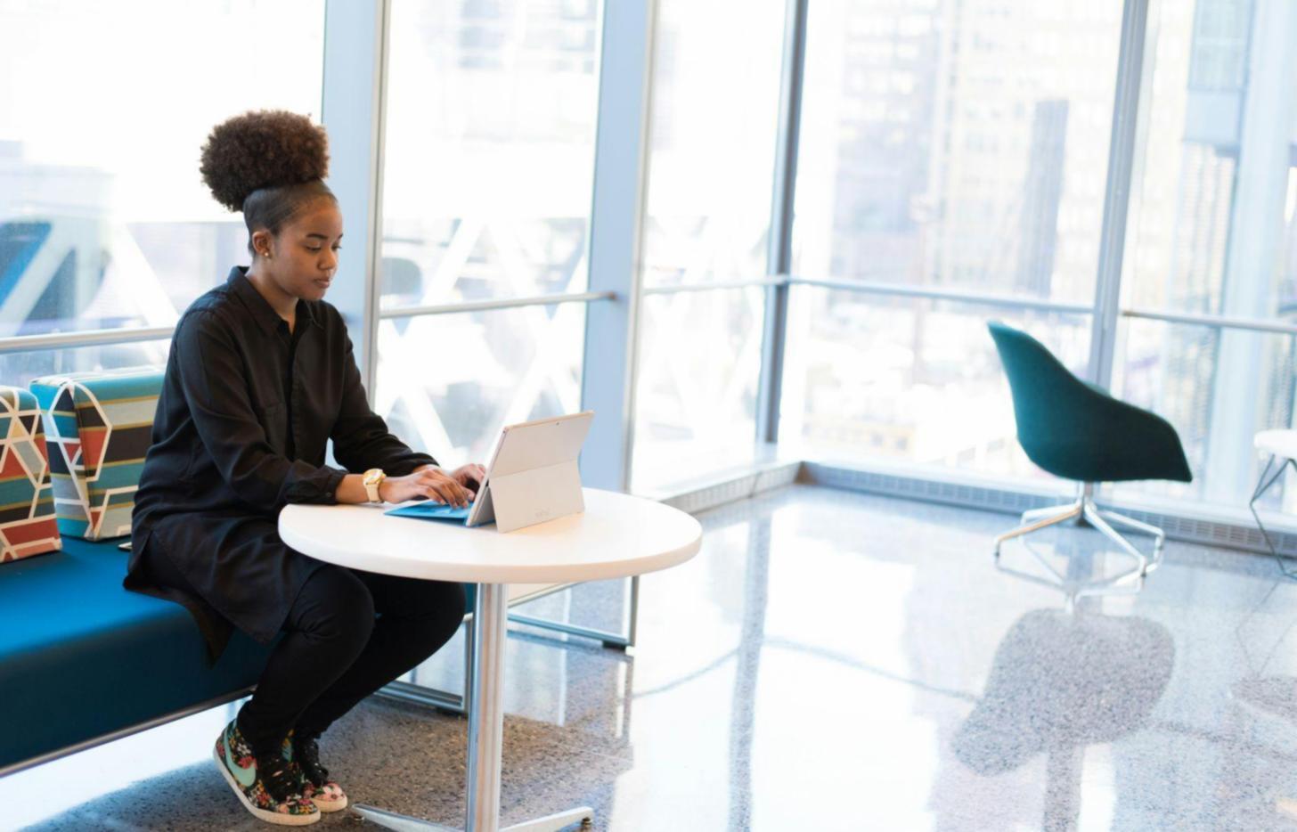 Student reviewing investment concepts and market analysis