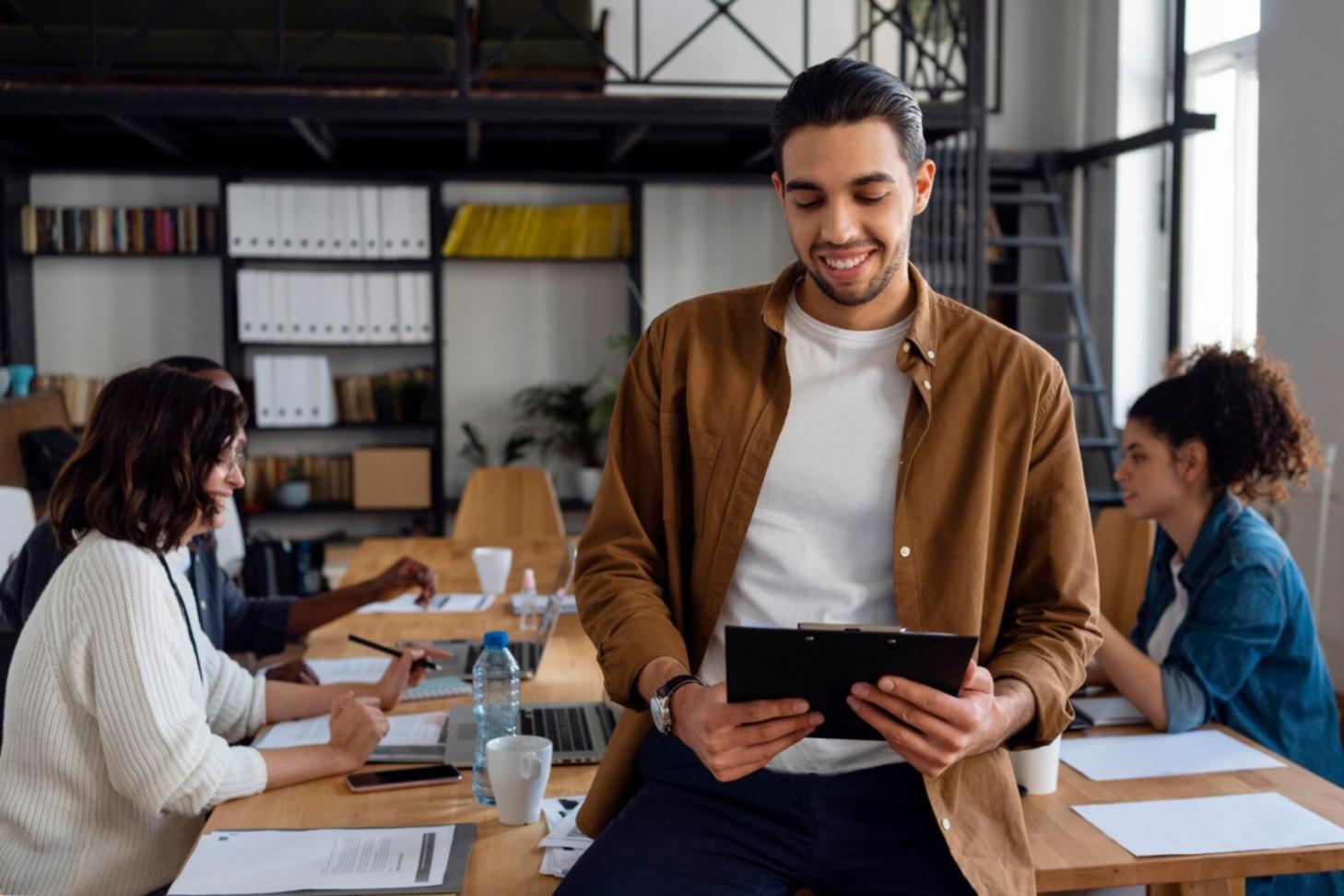 Students learning investment fundamentals in classroom setting